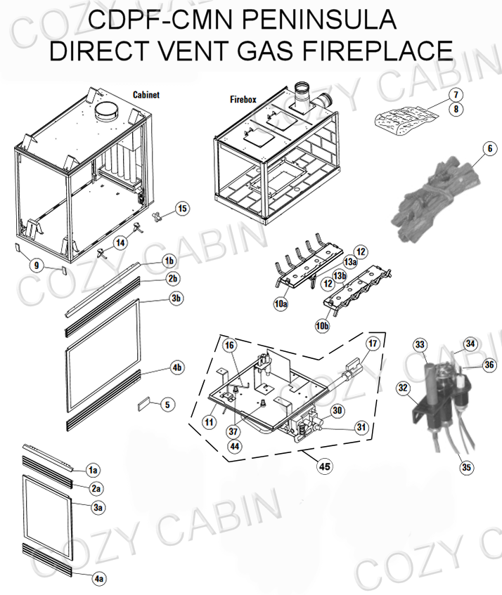 PENINSULA DIRECT VENT GAS FIREPLACE (CDPF-CMN) #CDPF-CMN